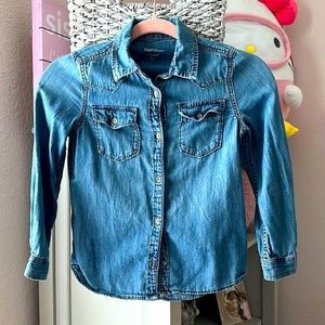 Gap Girls Denim Button Up top